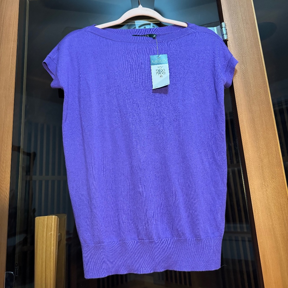 Lauren XS Modal/Silk/Poly Purple top for work or casual